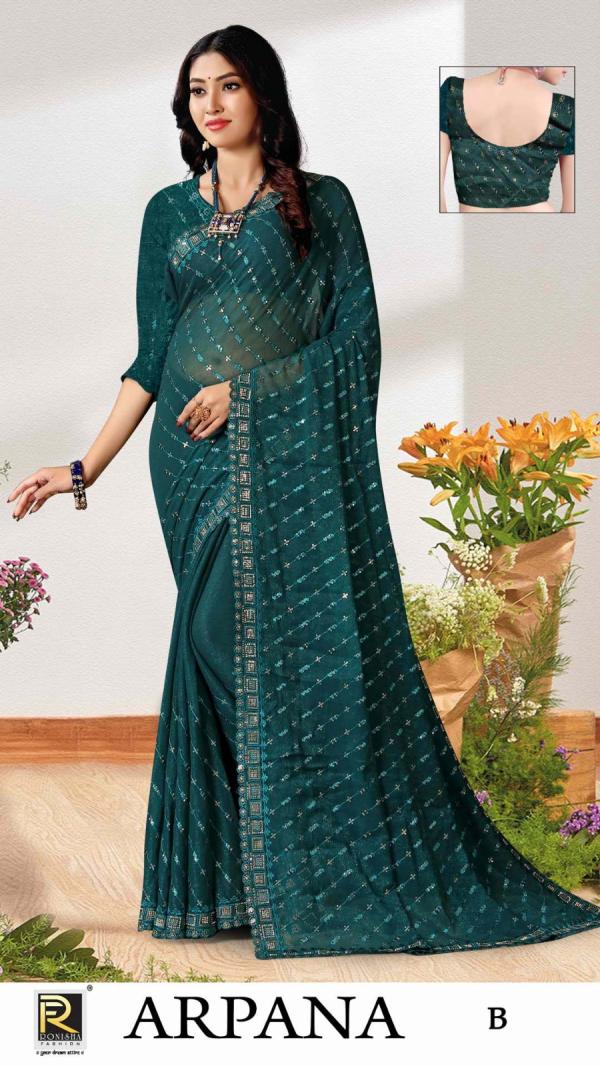 Ronisha Arpana Designer New Embroidery Saree Collection